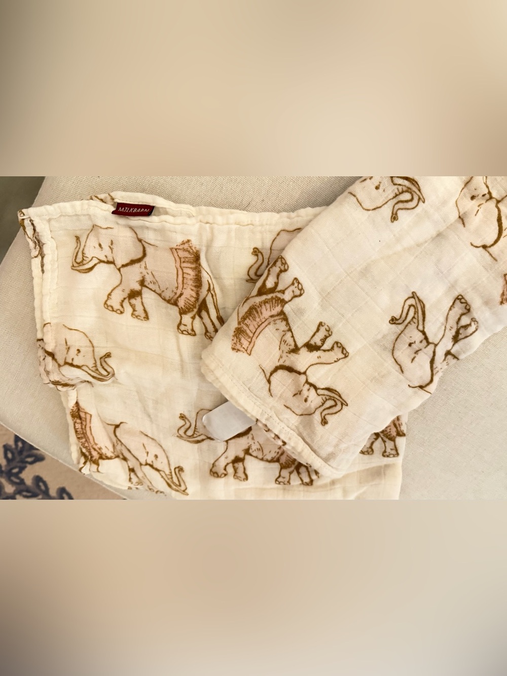 Milkbarn - SET OF 2 - Elephant tutu lovey security blanket